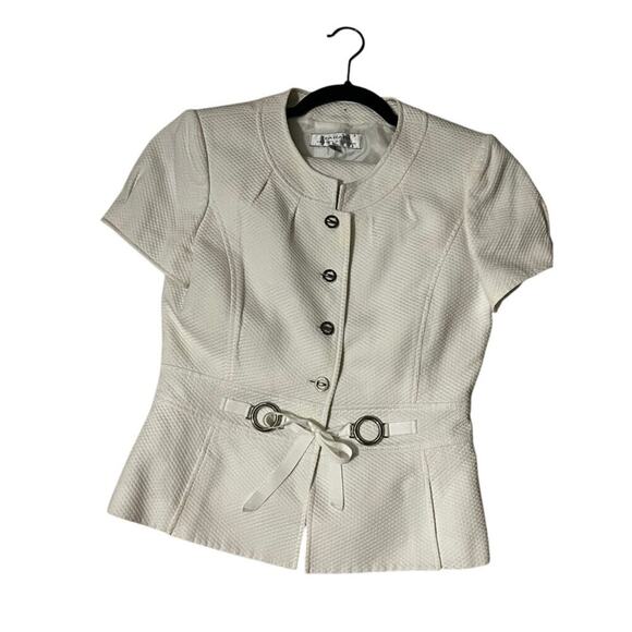 EUC Tahari by Arthur S. Levine sz 6 short sleeve button up top w matching skirt - Picture 12 of 12